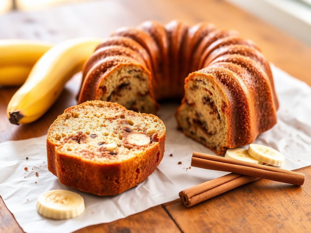 Bolo de Banana com Canela