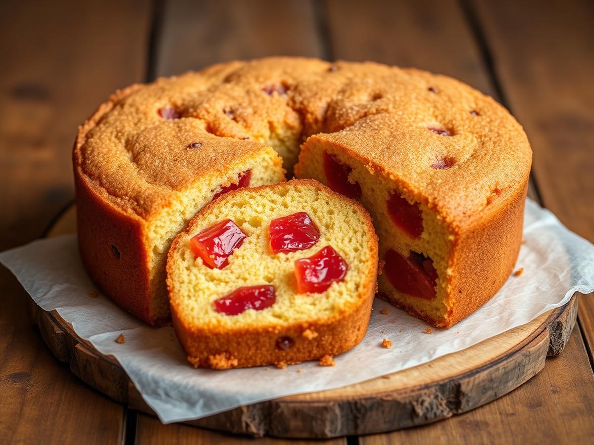 Bolo de Fubá com Goiabada