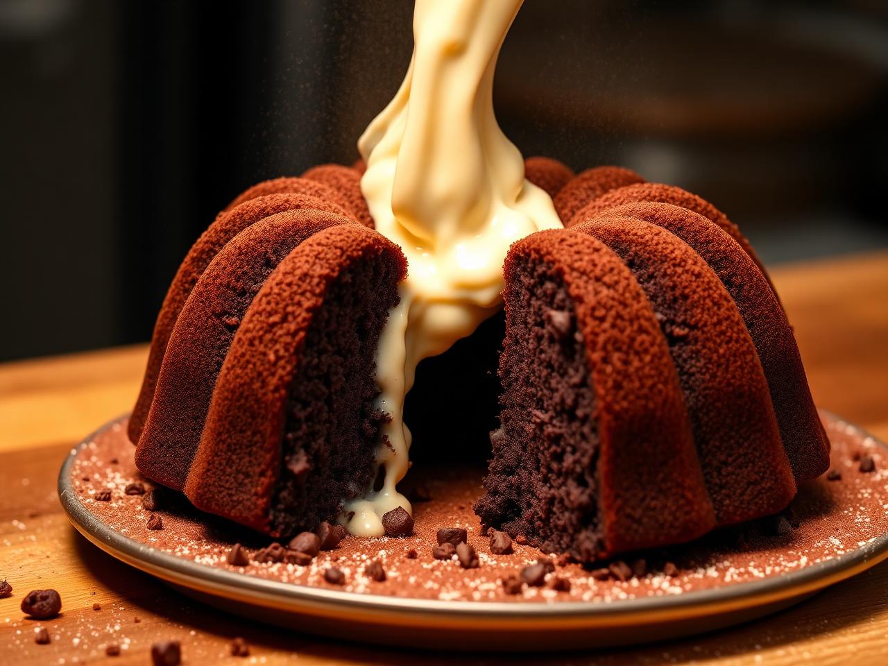 Bolo Vulcão de Brigadeiro