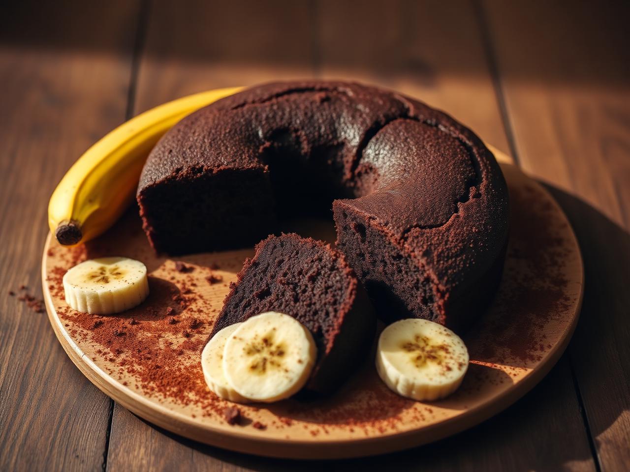 Bolo Fit de Chocolate com Banana
