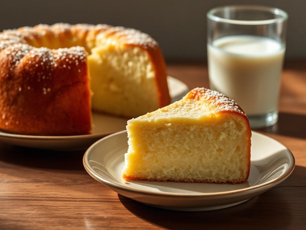 Bolo de Leite Cremoso de Liquidificador