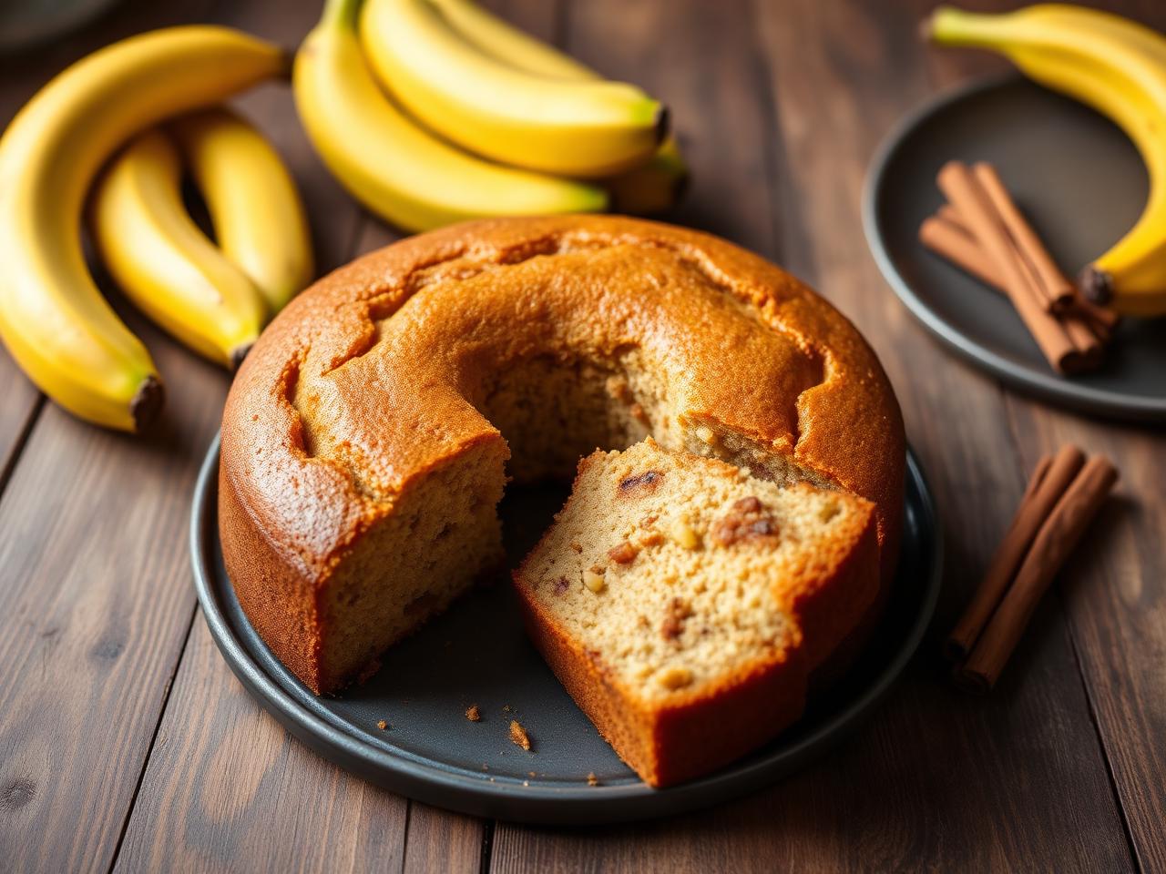 Bolo de Banana de Liquidificador sem Glúten