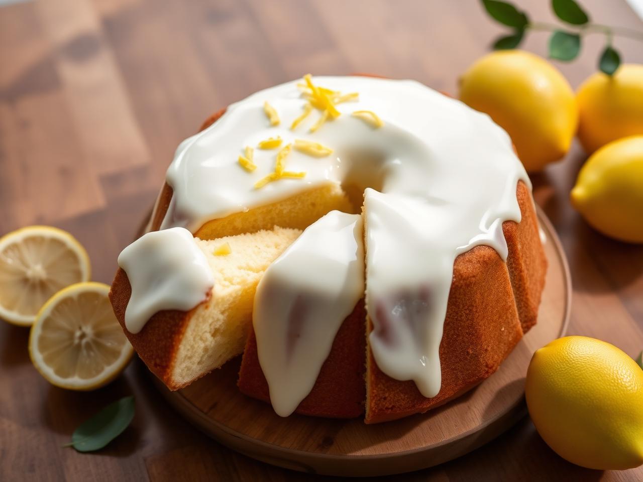 Bolo de Limão com Iogurte sem Glúten